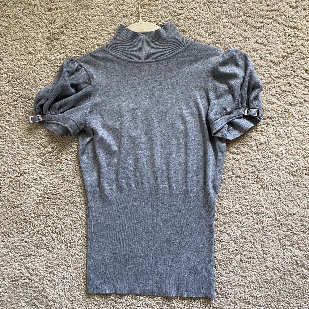 Express Design Studio Mock Neck Ribbed Sweater
